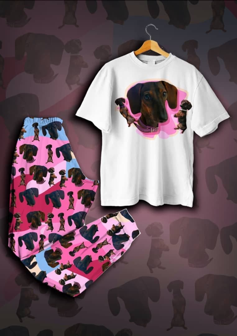 Pijama personalizada con foto de mascota, modelo 4