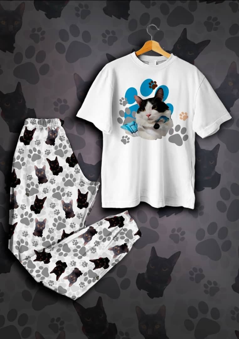 Pijama personalizada con foto de mascota, modelo 6